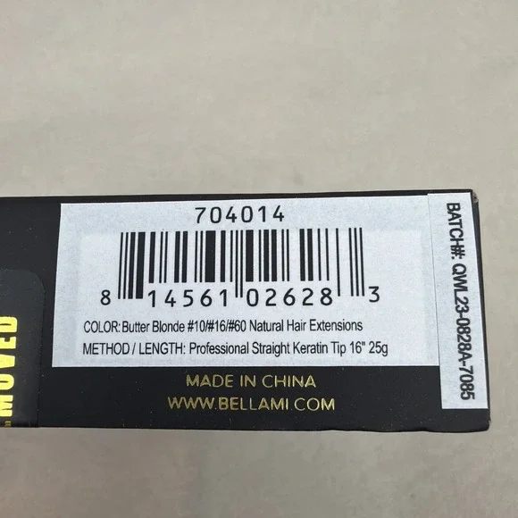 Bellami Keratin K Tip Hair Extensions 16" Butter Blonde #10/16/60 25g NEW SEALED - Picture 3 of 4